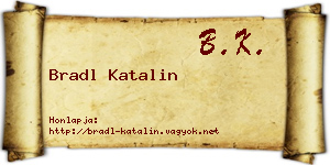 Bradl Katalin névjegykártya